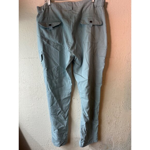 Outdoor Sports Light Blue Cargo Pants With Elastic Waist Button Pockets Size XL - Picture 8 of 10